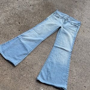 7 For All Mankind Light Blue Wide Leg Jeans